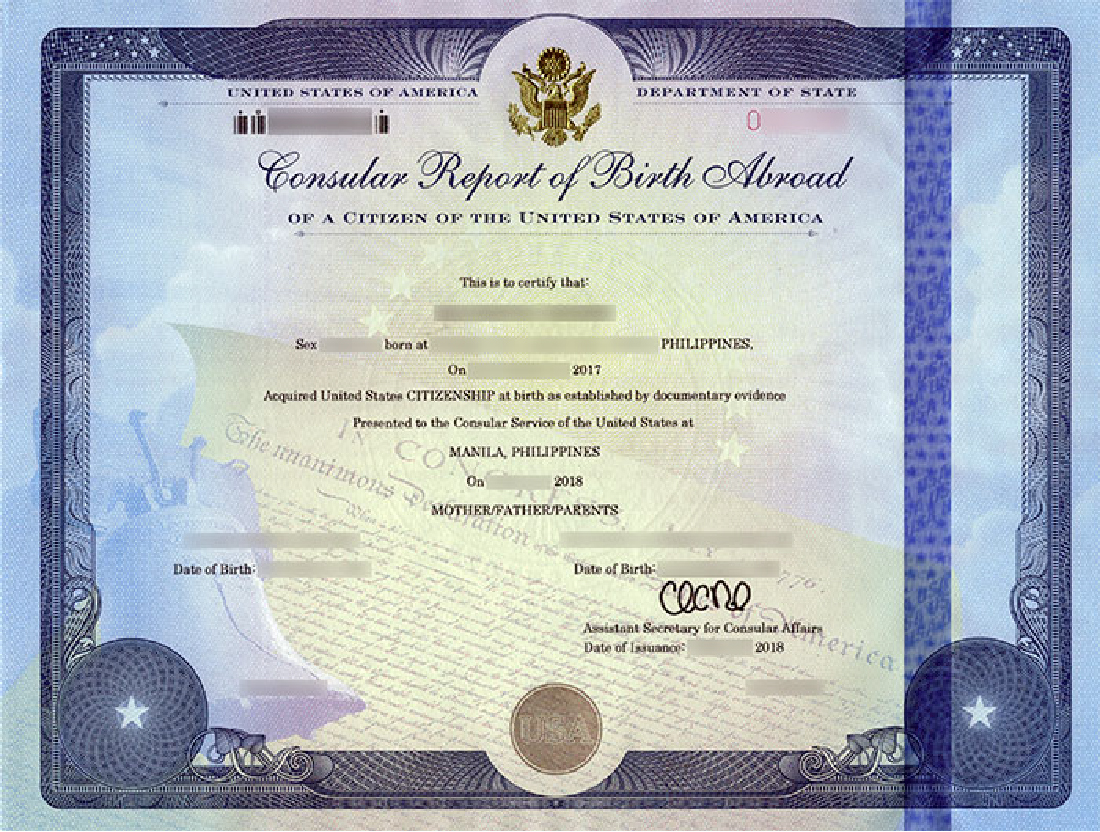 a Consular Report of Birth Abroad