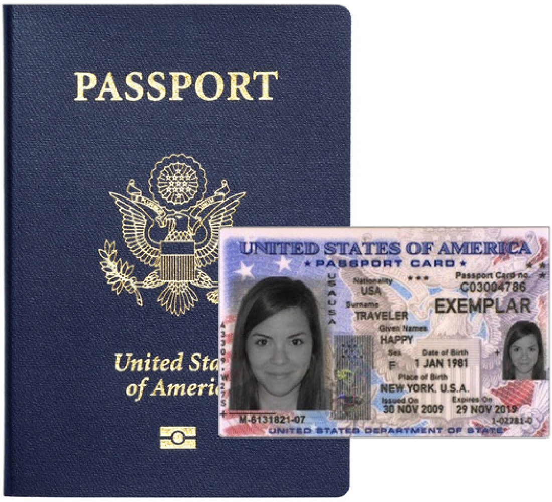 a u.s. passport and a u.s. passport card together